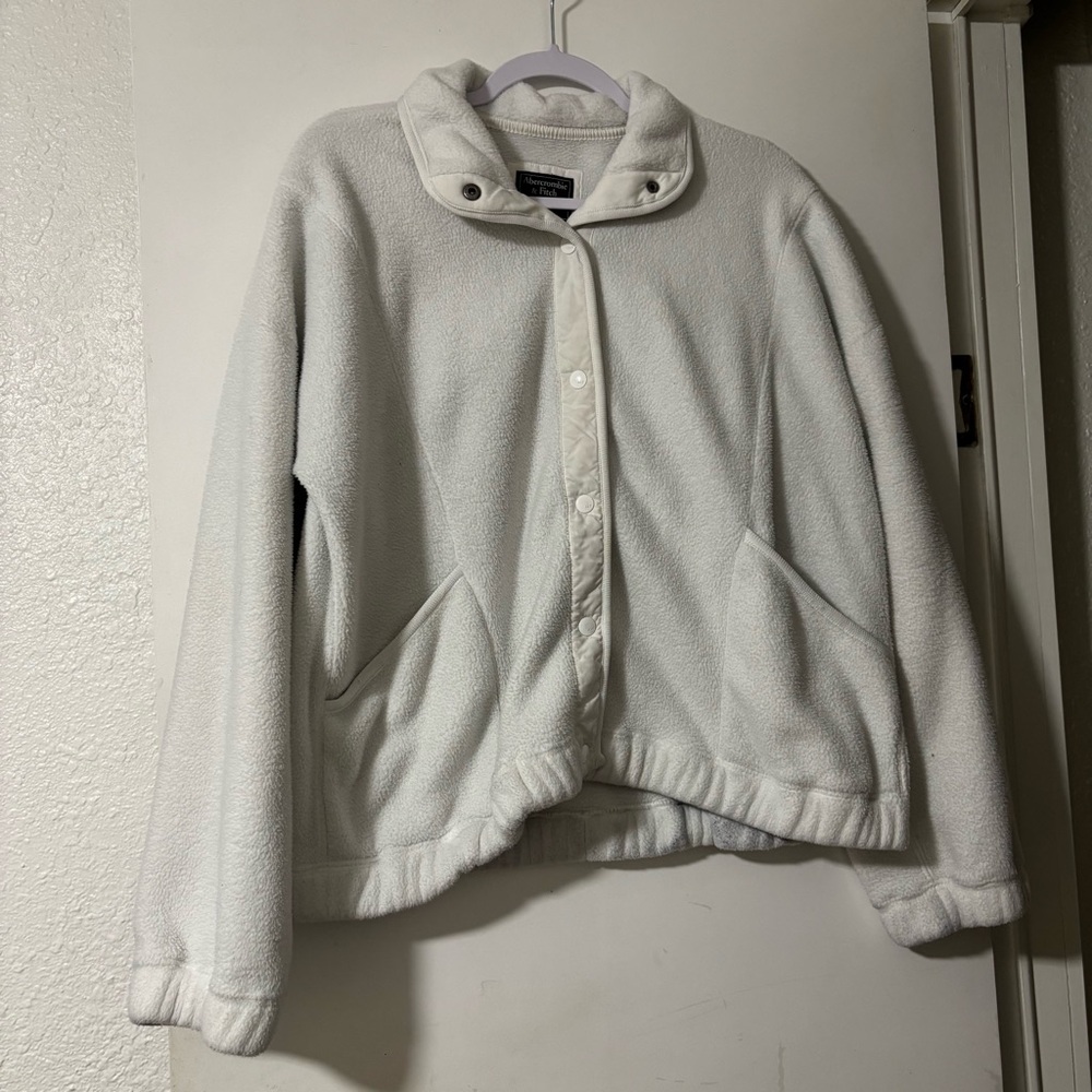Abercrombie & Fitch Cream Teddy Jacket